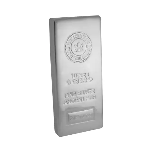 100oz Royal Canadian Mint (RCM) Silver Bar (2)