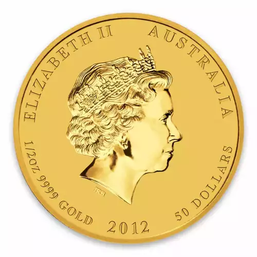 2012 1/2oz Australian Perth Mint Gold Lunar II: Year of the Dragon (2)