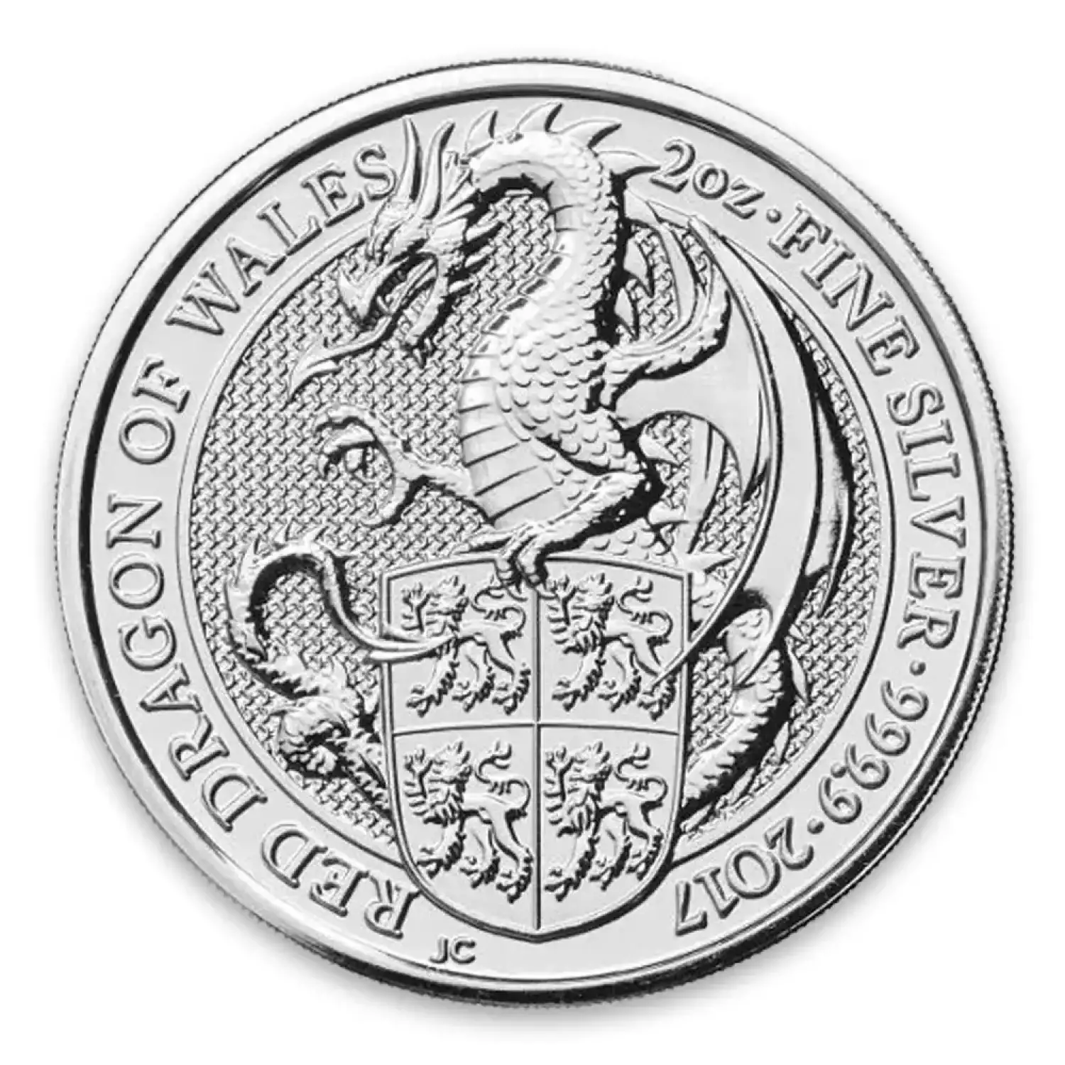 2017 2oz Silver Britain Queen's Beasts: The Dragon (2)