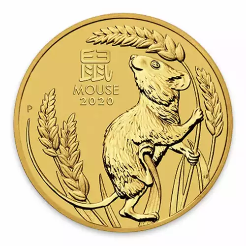 2020 2oz Australian Gold Lunar: Year of the Mouse (2)