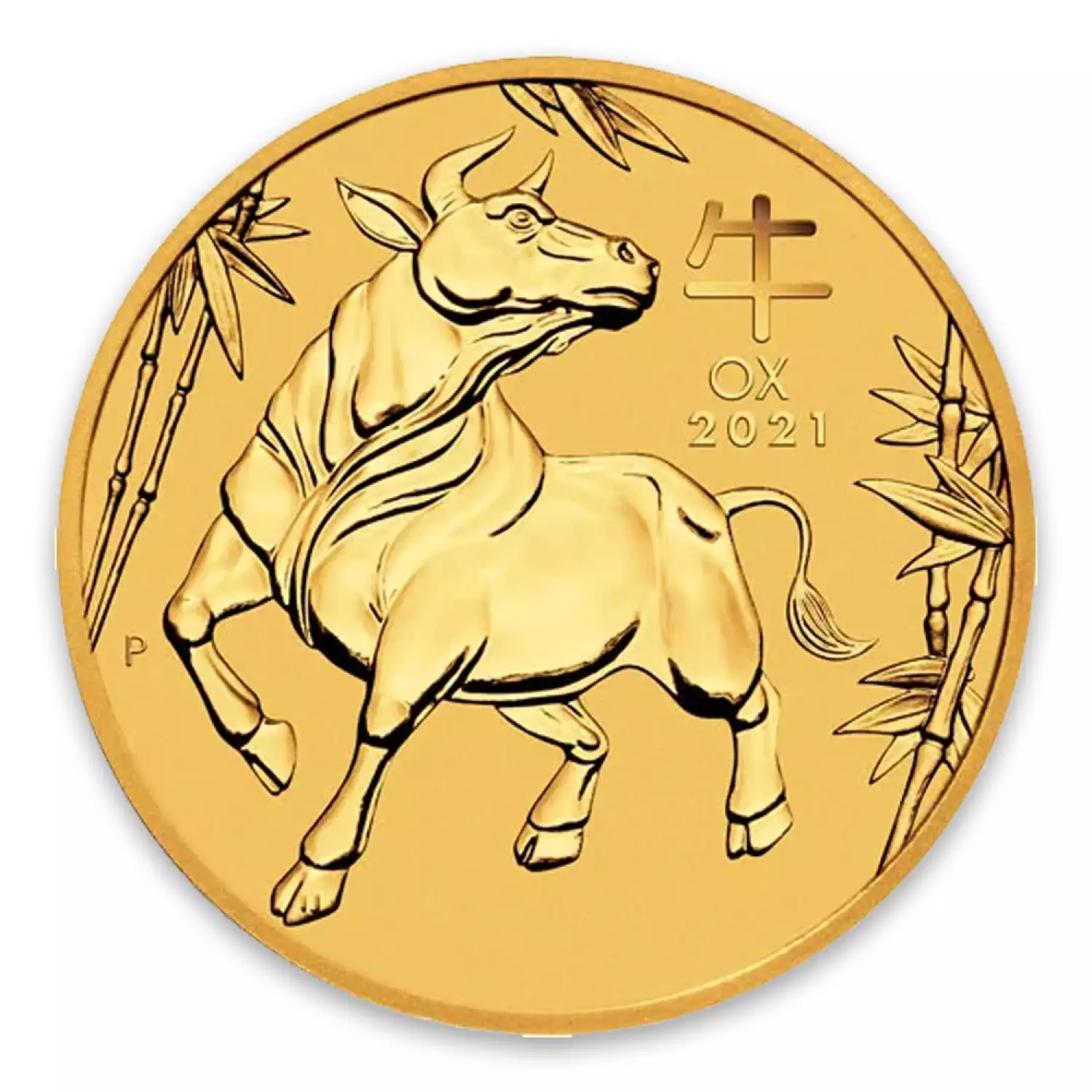 2021 2oz Australian Gold Lunar: Year of the Ox (2)